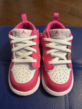 Jordan Kids' Pink and White Low-Top Sneakers